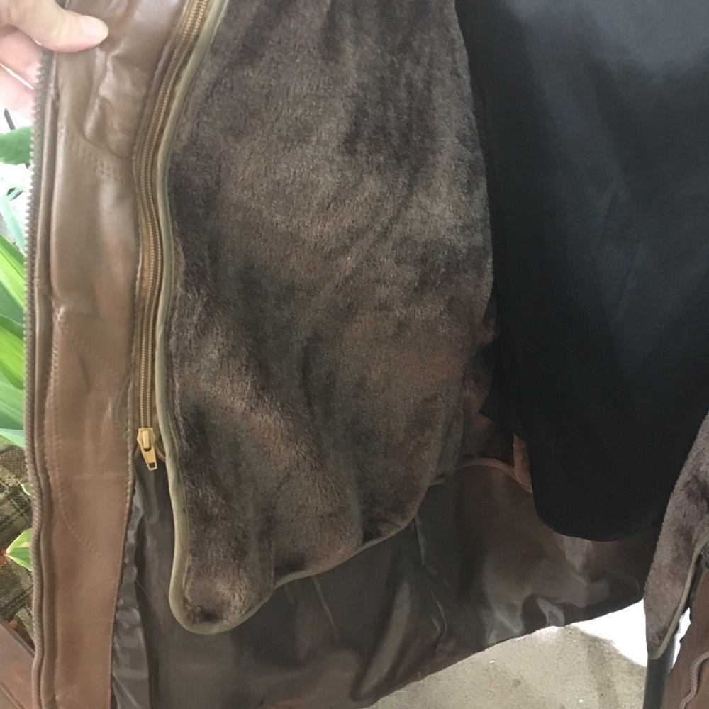 Vintage Leather Patchwork Stitch Jacket Coat 2x - image 7